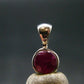 Ruby Crystal Silver Pendant from Africa - 0.5" - 0.64 Grams