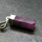 Ruby Silver Pendant from India - 1.1" - 2.74 Grams