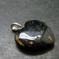 Silver Nuumite Nuummite Heart Pendant From Greenland - 1.0" - 3.77 Grams