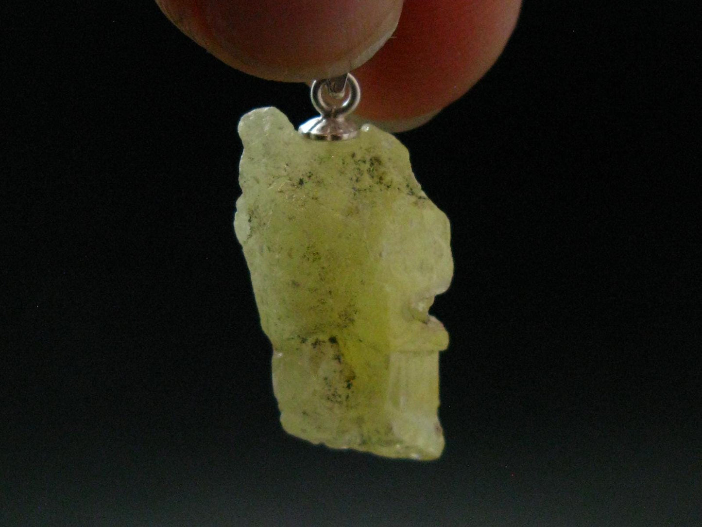 Wulfenite Crystal Silver Pendant From Arizona, USA - 1.0" - 6.78 Grams