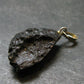 Tibetan Black Tektite Silver Pendant From Tibet - 1.3" - 6.05 Grams