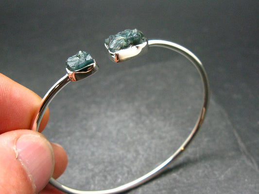 Grandidierite Silver Twister Bracelet From Madagascar - 5.12 Grams