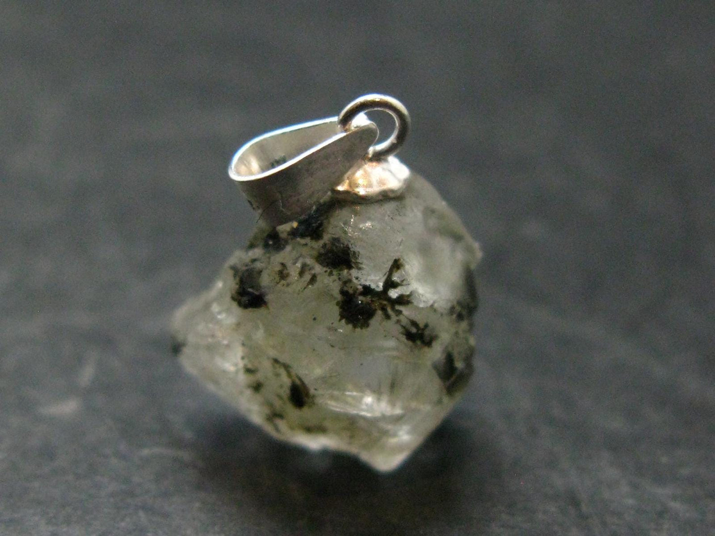 Phenakite Phenacite Crystal Silver Pendant From Russia - 0.8" - 2.31 Grams