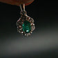 Emerald Silver Pendant W/Chain From Colombia - 2.13 Grams Total