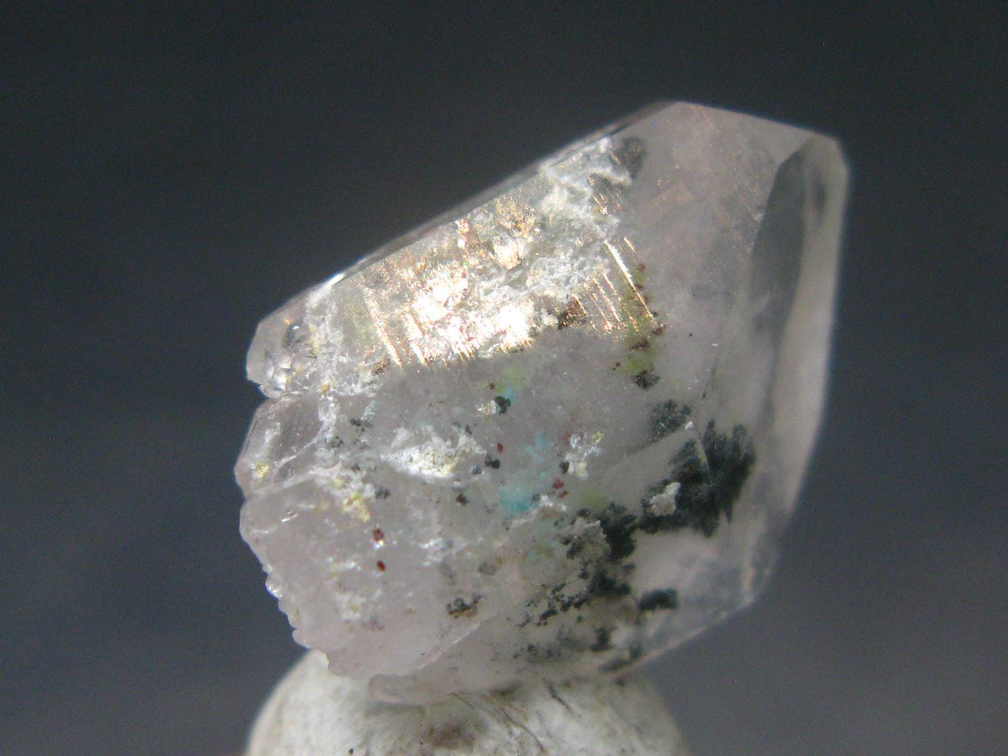 Ajoite In Quartz Crystal From South Africa - 0.7" - 1.96 Grams