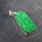 Uvarovite (Green Chromium Garnet) Cluster Silver Pendant from Russia - 1.4" - 6.63 Grams