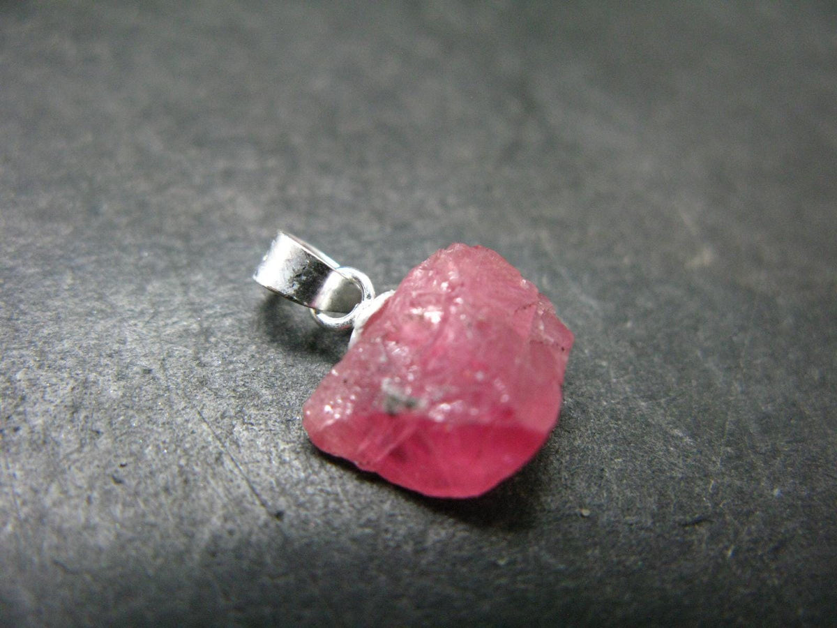 Rhodochrosite Sterling Silver Pendant From Alma Colorado, USA - 0.6" - 0.93 Grams