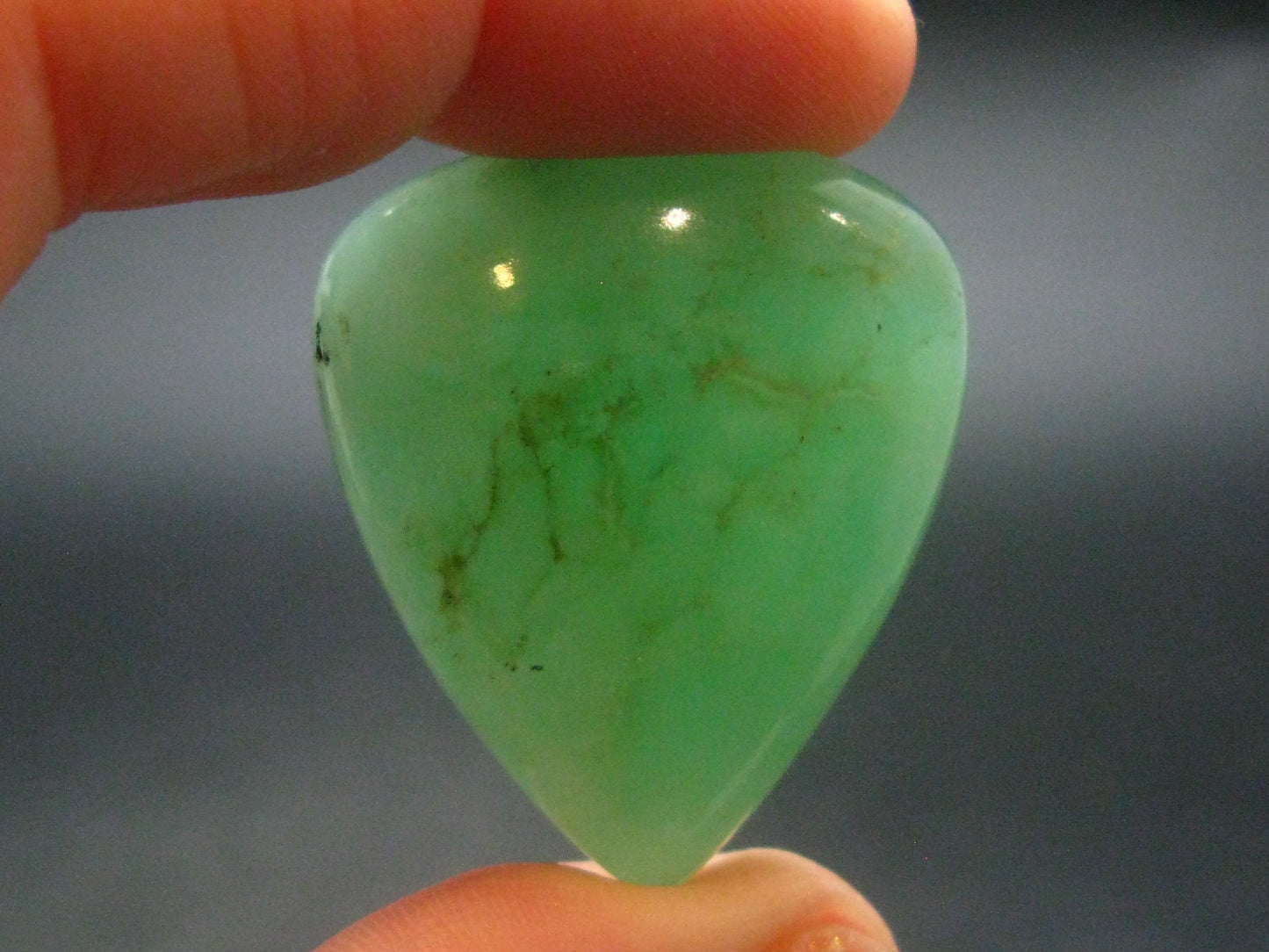 Rich Green Chrysoprase Cabochon From Australia - 1.2"