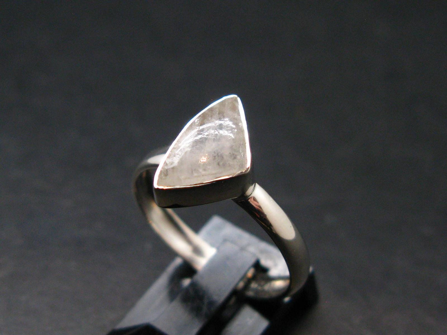 Natrolite Silver Ring From Russia - 2.07 Grams - Size 8
