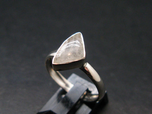 Natrolite Silver Ring From Russia - 2.07 Grams - Size 8