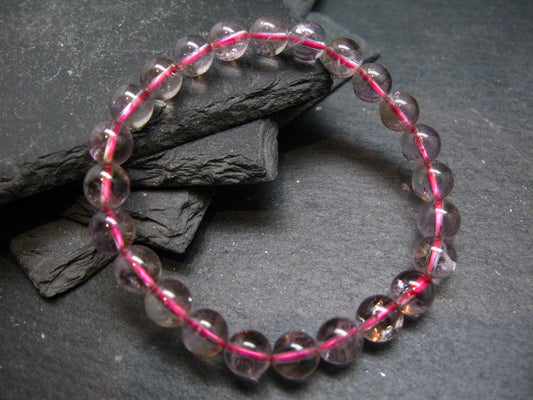 Ametrine Genuine Bracelet ~ 7 Inches ~ 8mm Round Beads