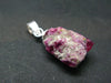 Bixbite Red Emerald Beryl Silver Pendant From Utah USA - 6.36 Carats - 0.8"