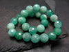 Emerald Genuine Bracelet ~ 7 Inches ~ 7.5mm Round Facetted Beads