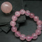 Rose Quartz Genuine Bracelet ~ 7 Inches ~ 14mm Round Beads