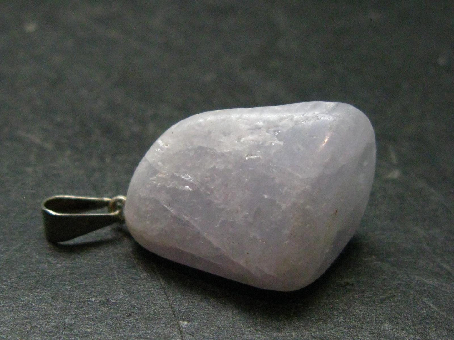Nice Lilac Amblygonite Crystal Silver Pendant from Brazil - 1.2" - 4.96 Grams