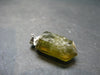 Green Apatite Crystal Silver Pendant From Portugal - 2.7" - 3.72 Grams