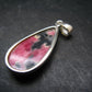 Rare Pink Tugtupite Sterling Silver Pendant From Greenland - 1.6" - 5.31 Grams