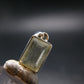 Gem Libyan Desert Glass Tektite Faceted Pendant Sterling Silver from Libya - 0.9" - 2.94 Grams
