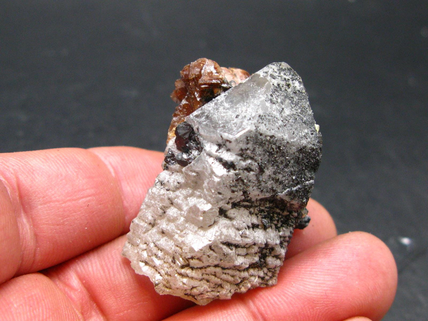 Rare Helvite on Quartz Cluster from China - 1.6" - 27.91 Grams