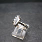Phenakite Phenacite Crystal Facetted Silver 1.79 Carats Ring From Russia - Size 9 - 2.03 Grams