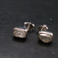 Natrolite Stud Earrings Sterling Silver From Russia - 1.15 Grams