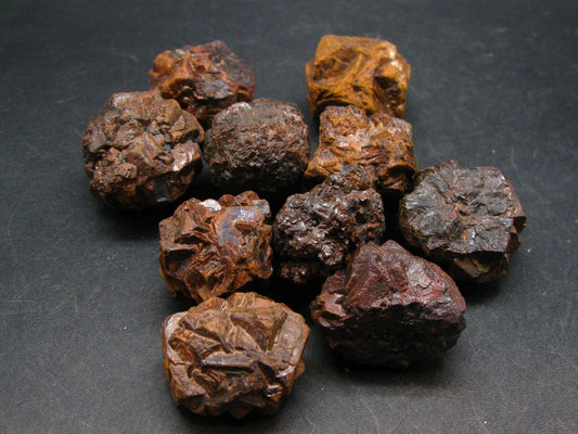 Lot of 10 Rare Prophecy Stones Limonite after Pyrite From Egypt - 300 Grams