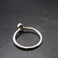 Cute Gem Moldavite Sterling Silver Ring From Czech Republic - Size 8 - 1.9 Grams
