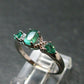Emerald Faceted Silver Ring from Colombia - 1.96 Grams Total - Size 6
