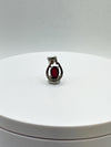 Ruby Teardrop Sterling Silver Pendant | July Birthstone