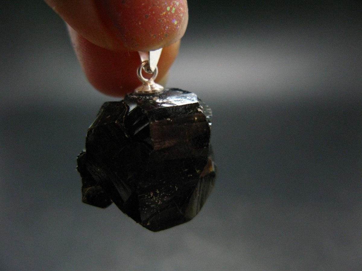 Cassiterite Silver Pendant From Bolivia - 1.0" - 15.32 Grams
