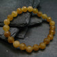 Rare Golden Apatite Genuine Bracelet From Mexico ~ 7 Inches ~ 8mm Facetted Beads
