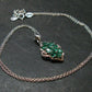 Emerald Silver Pendant W/Chain From Colombia - 3.73 Grams Total