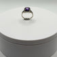 Cushion-Cut Amethyst Ring – Halo Design – Sparkling Silver Statement Jewelry - Size 9