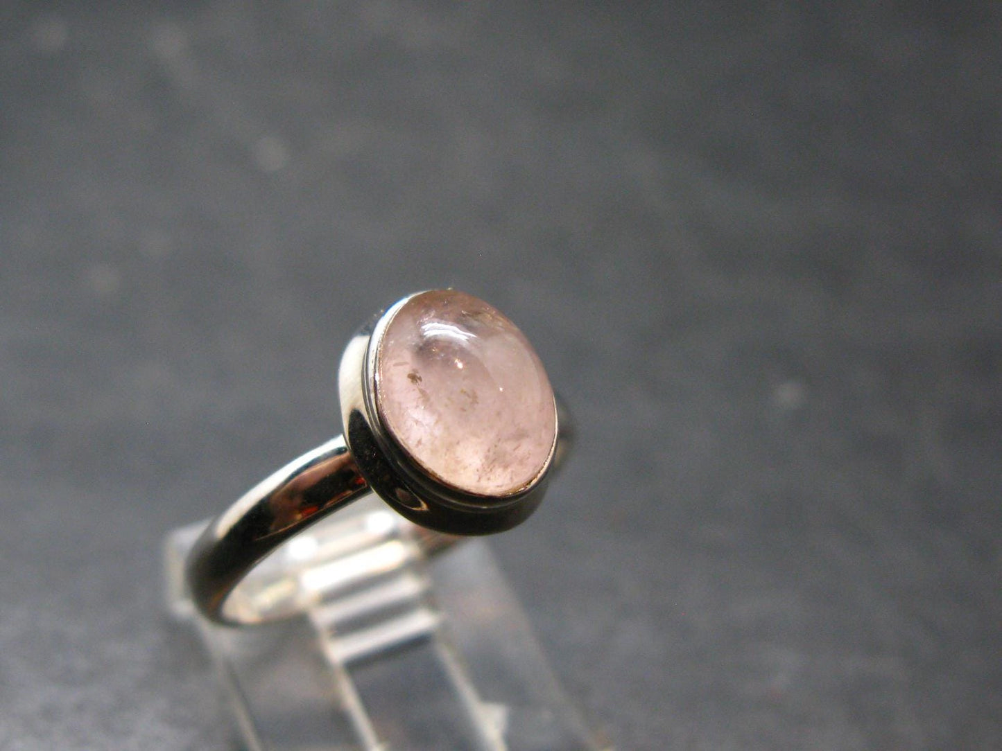 Pink Beryl!! Amazing Natural Morganite Silver Ring From Brazil - Size 7 - 3.4 Grams