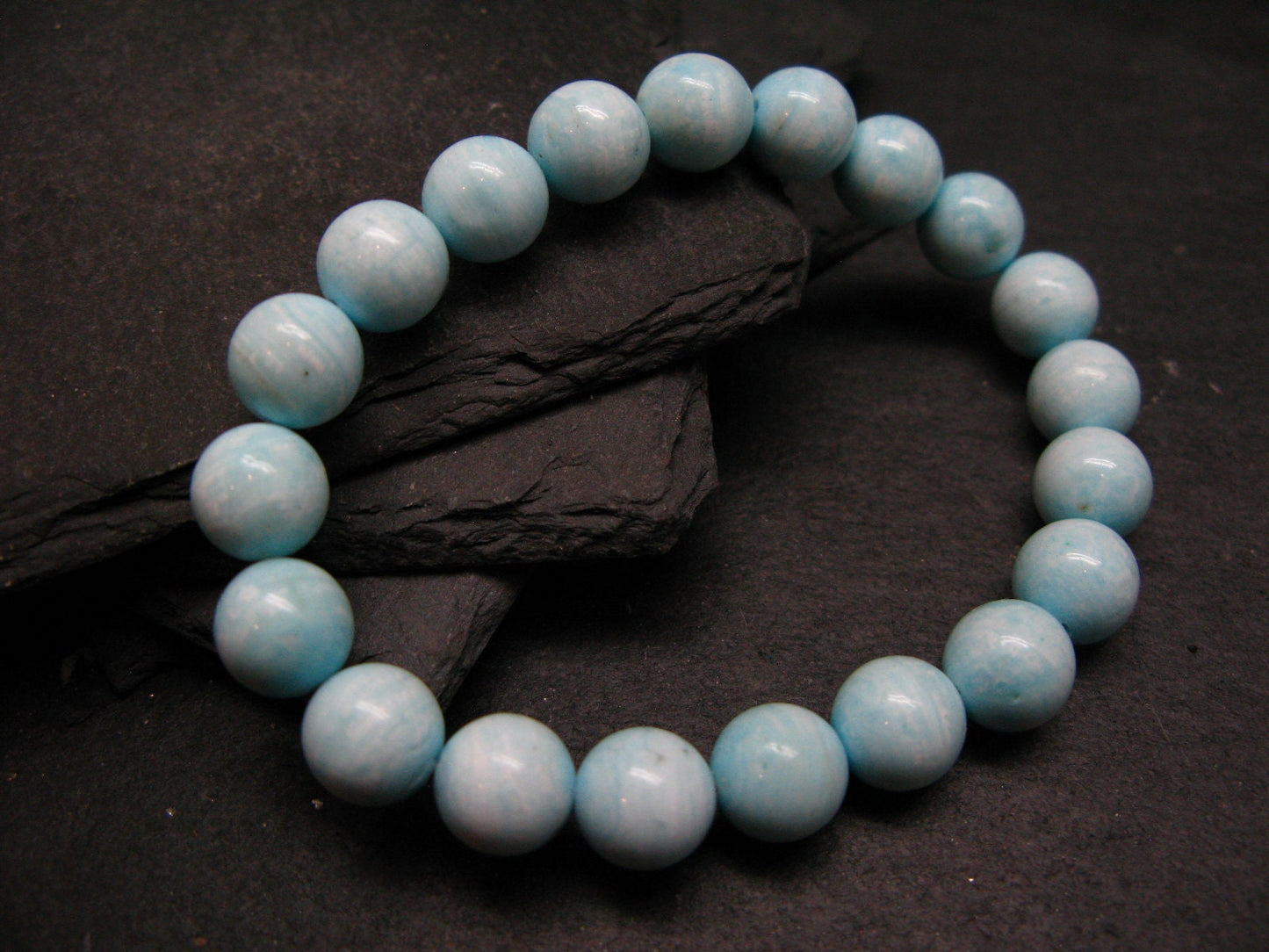 Smithsonite Genuine Bracelet ~ 7 Inches ~ 10mm Round Beads