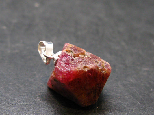 Spinel Crystal Silver Pendant From Vietnam - 0.8" - 4.09 Grams