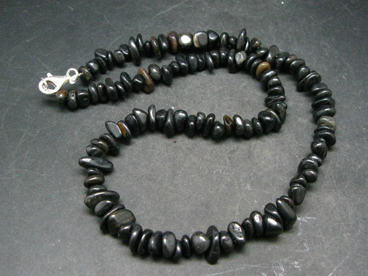 Rare ISUA Stone Necklace Beads from Greenland - 18" - 8mm Tumbled Beads