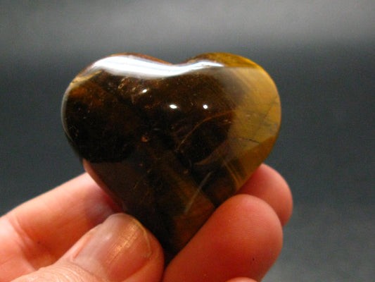 Tiger Eye Heart From Brazil - 1.4"