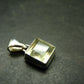 Gem Libyan Desert Glass Tektite Faceted Pendant Sterling Silver from Libya - 0.7" - 2.42 Grams