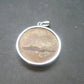 Fire Opal Sterling Silver Pendant From Mexico - 1.4" - 7.34 Grams