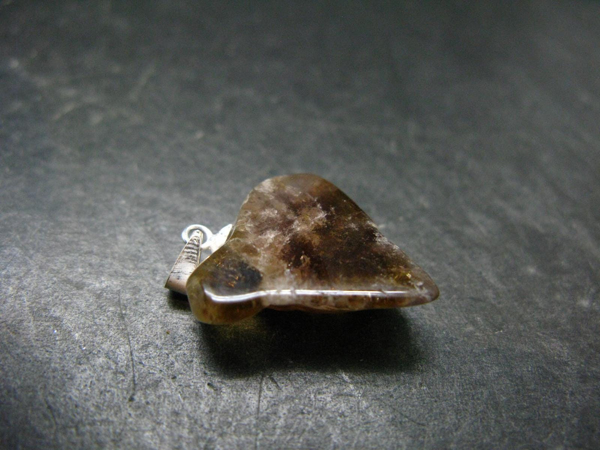 Cacoxenite Super 7 Silver Pendant From Brazil - 1.1" - 3.45 Grams