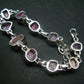 Pink Tanzanite Silver Bracelet From Tanzania - 7" - 15.7 Grams