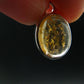 Imperial Topaz Crystal Silver Pendant from Brazil - 0.8" - 2.15 Grams