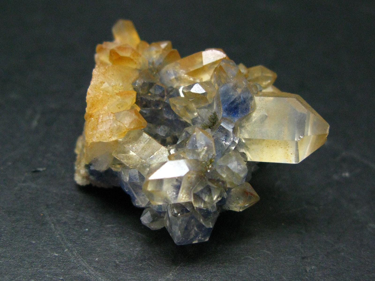 Dumortierite In Quartz Inclusion Cluster From Brazil - 1.5" - 14.70 Grams