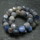 Blue Sapphire Genuine Bracelet ~ 7 Inches ~ 6mm Squared Facetted Beads