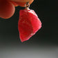 Rare Raw Rhodonite Silver Pendant From Brazil - 1.0" - 4.0 Grams