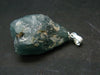 Extremely Rare Rough Grandidierite Silver Pendant From Madagascar - 1.4" - 6.14 Grams