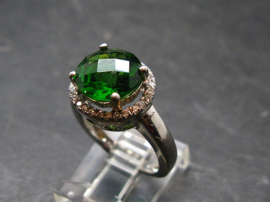 Helenite Gaia Stone Gem Sterling Silver Ring From Washington - Size 6 - 2.6 Carats