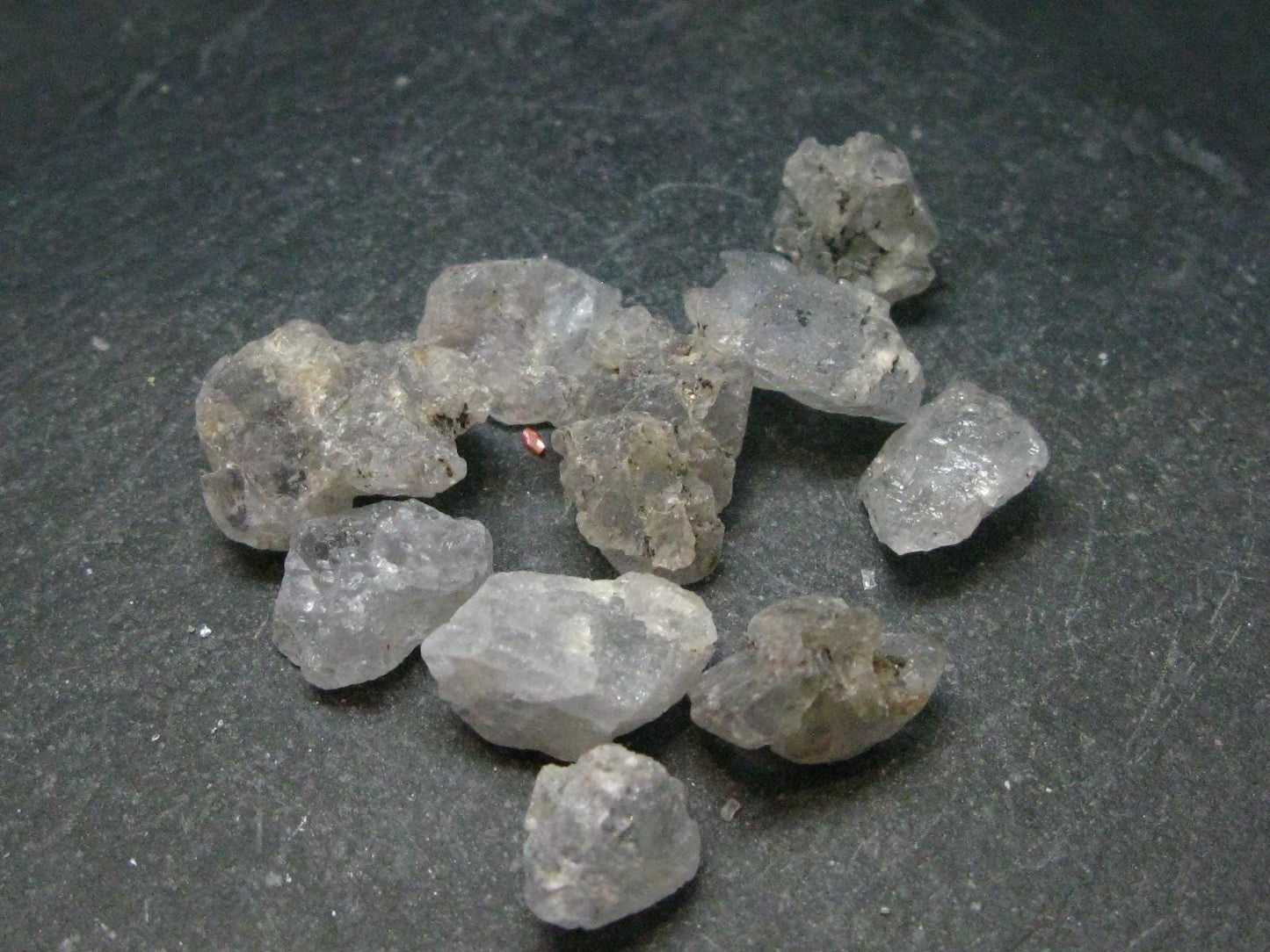Lot of 10 Gray Herderite Crystals from Africa - 50.75 Carats