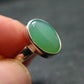 Natural Apple Green Chrysoprase 925 Sterling Silver Ring From Australia - 2.72 Grams - Size 5